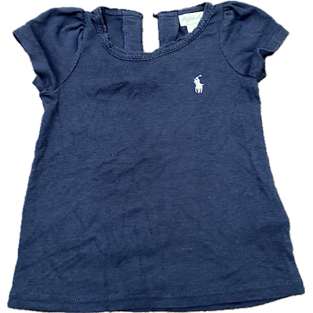 Ralph Lauren Baby Button Back Top Blue Size 12m